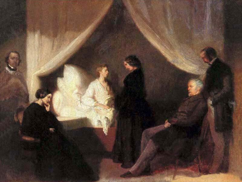 Teofil Kwiatkowski Last moments of Frederic Chopin Germany oil painting art